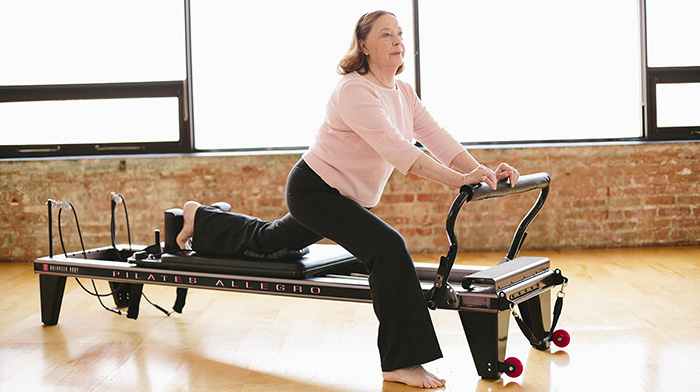 pilates-for-seniors-reformer-workout-leg-exercise Pilates for seniors and the aging population, builds strength & balance, increases flexibility.